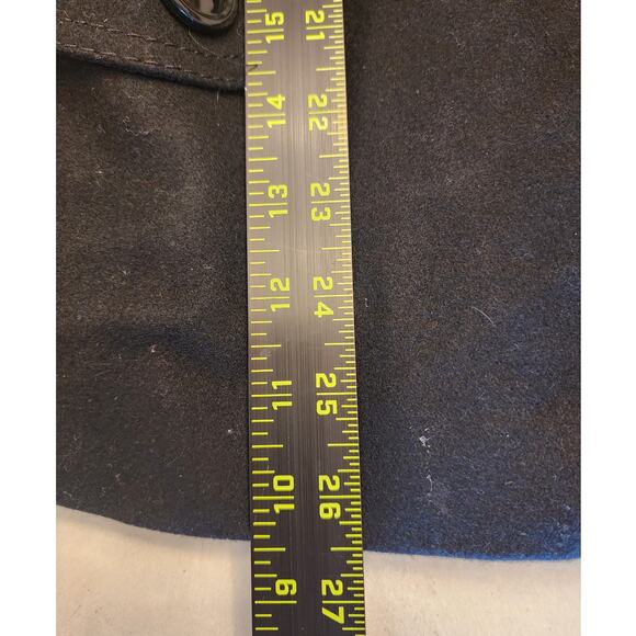 MISS SIXTY Black Wool Y2K Double-Breasted Wide Collar Pea Coat Jacket Medium - Picture 12 of 12